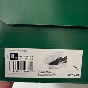 PUMA Mayze Women's Black/White Platform Sneakers